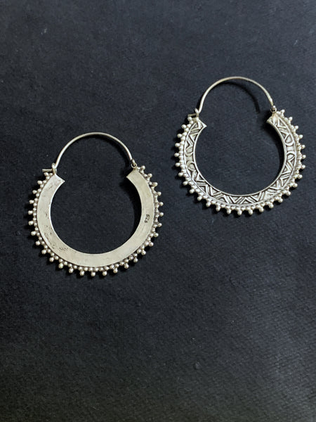 Silver Big Bali Hoop