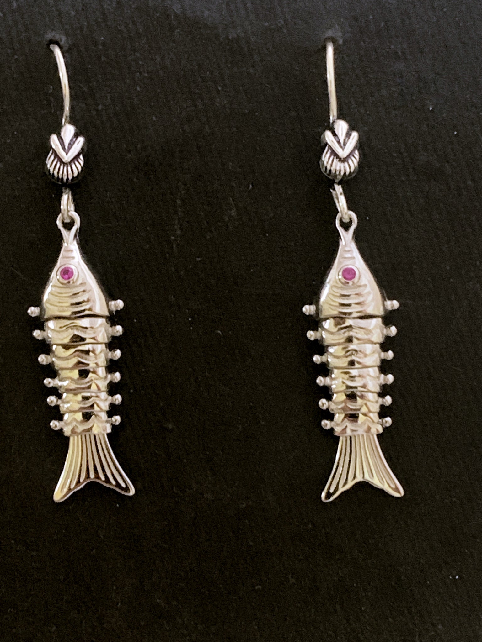 Silver Small Fish Earrings