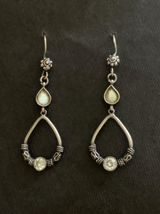 White Glass Danglers