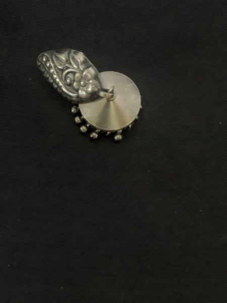 Silver Flower Top Jhumka