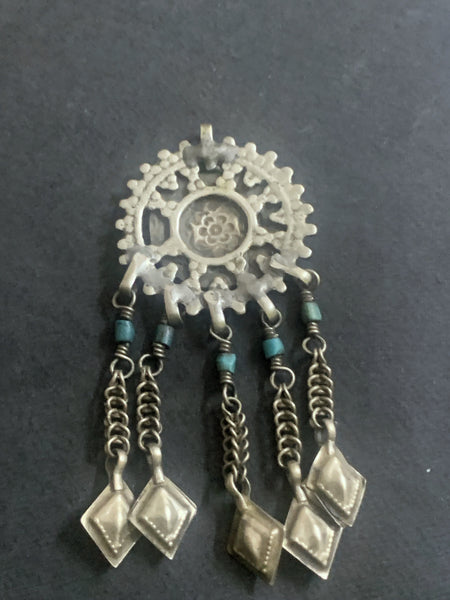 Vintage Silver Central Asian Pendant