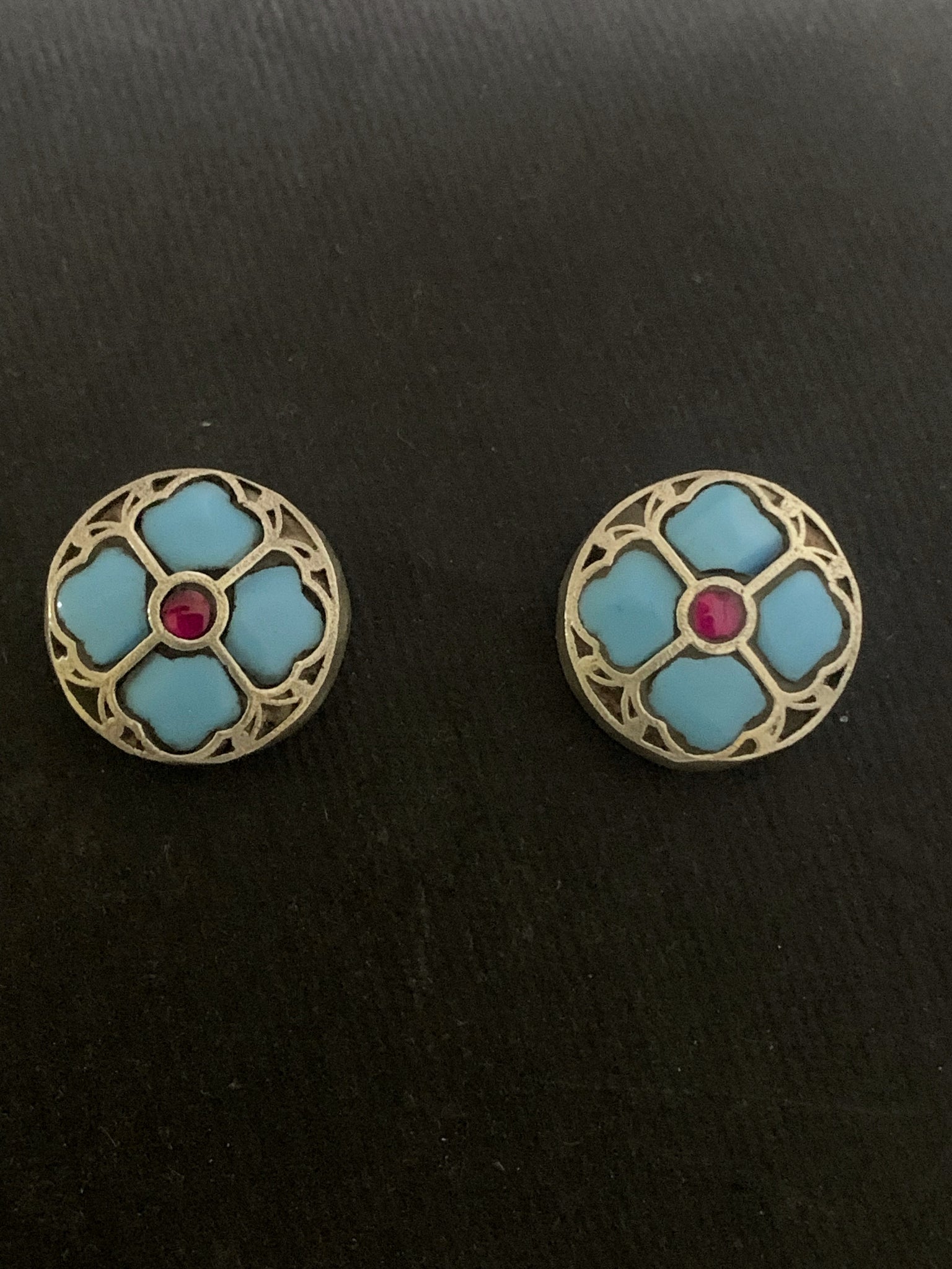 Silver Turquoise Ear Stud