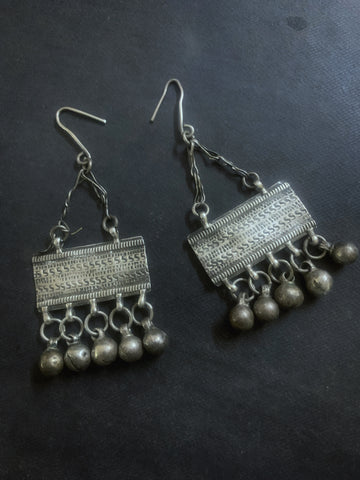 Antique Silver Egyptian Zar Earrings