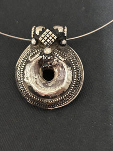 Silver Akota Earrings Pendant