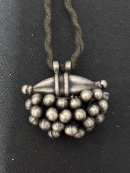 Silver Gajra Pendant With Detailing