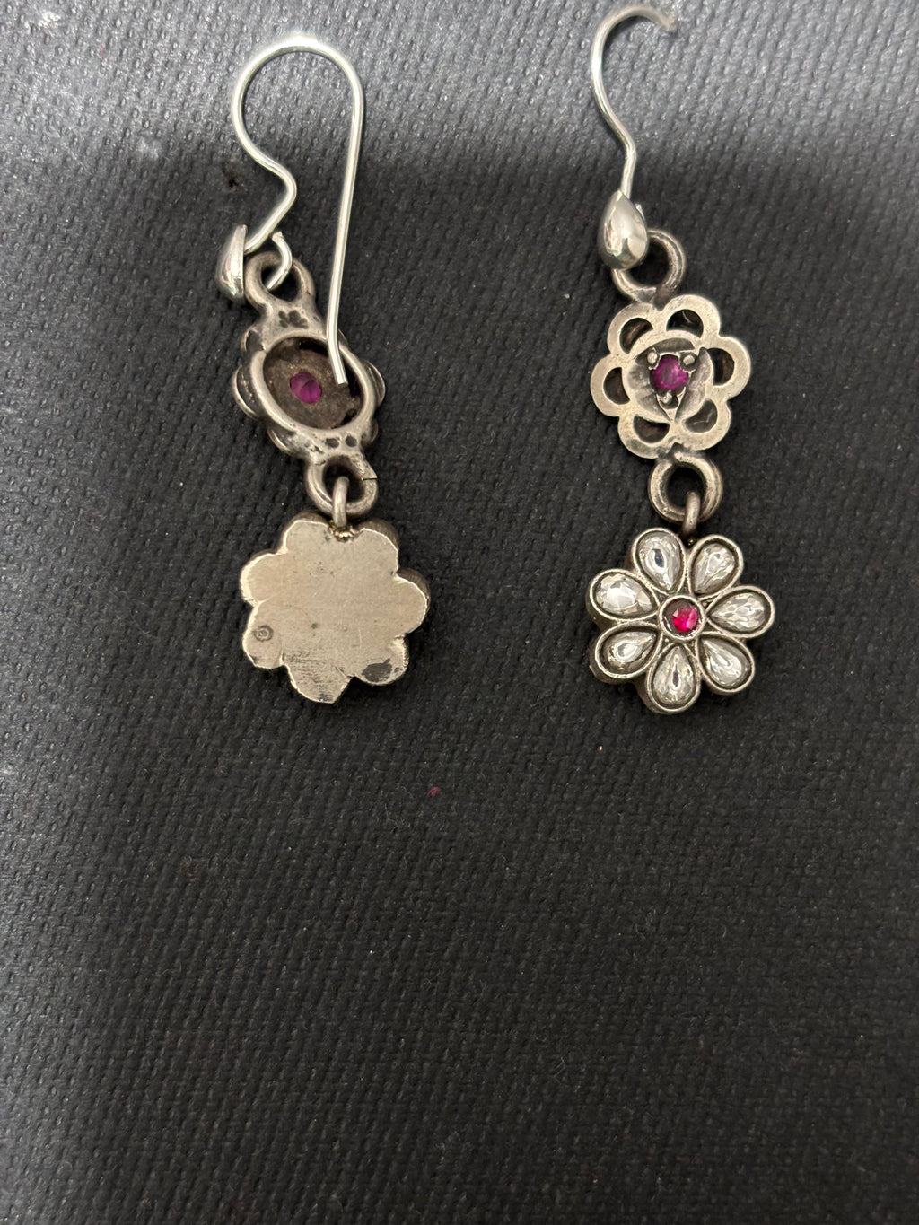 Silver Assembled Kundan Earrings