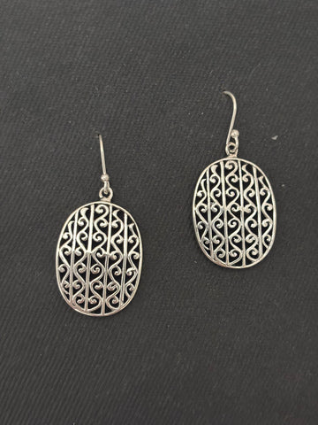 Silver Cutwork Lightweight Earrings