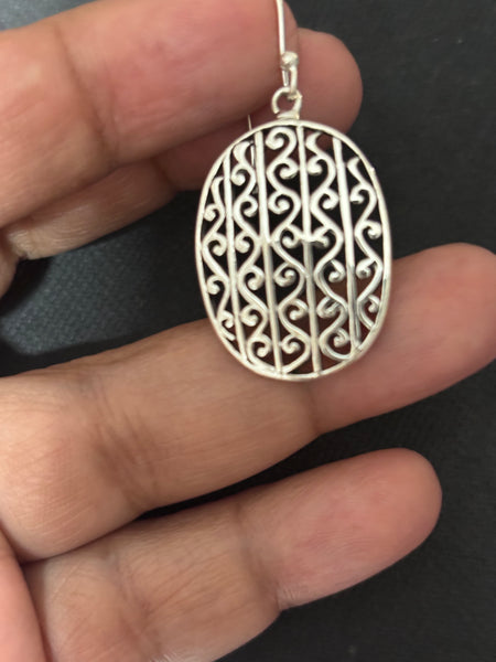 Silver Cutwork Lightweight Earrings