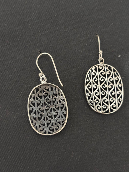Silver Cutwork Lightweight Earrings