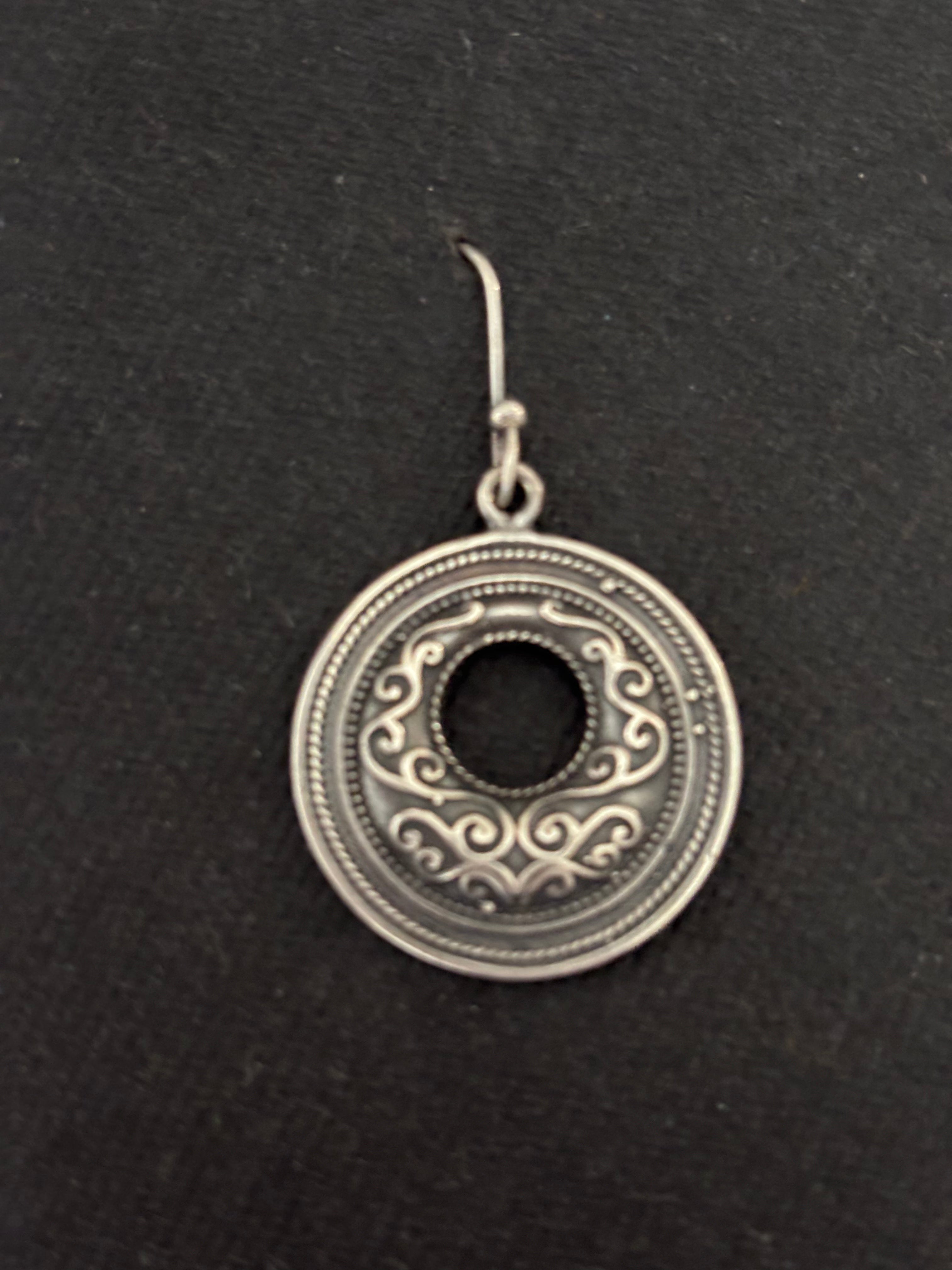 Silver Circular Danglers