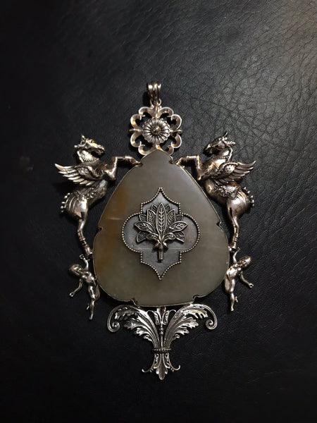Victorian Inspired Silver Pendant