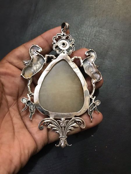 Victorian Inspired Silver Pendant