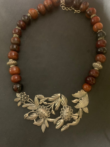 Hand Crafted SunFlower Statement Necklace
