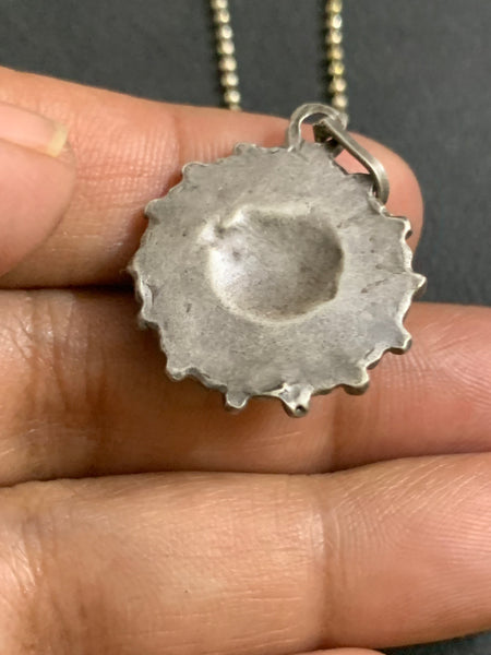 Silver Enamelled Moroccan Pendant