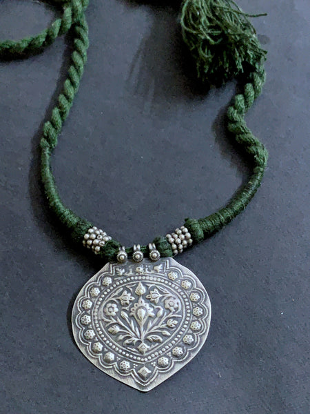 Repoussé Silver Pendant