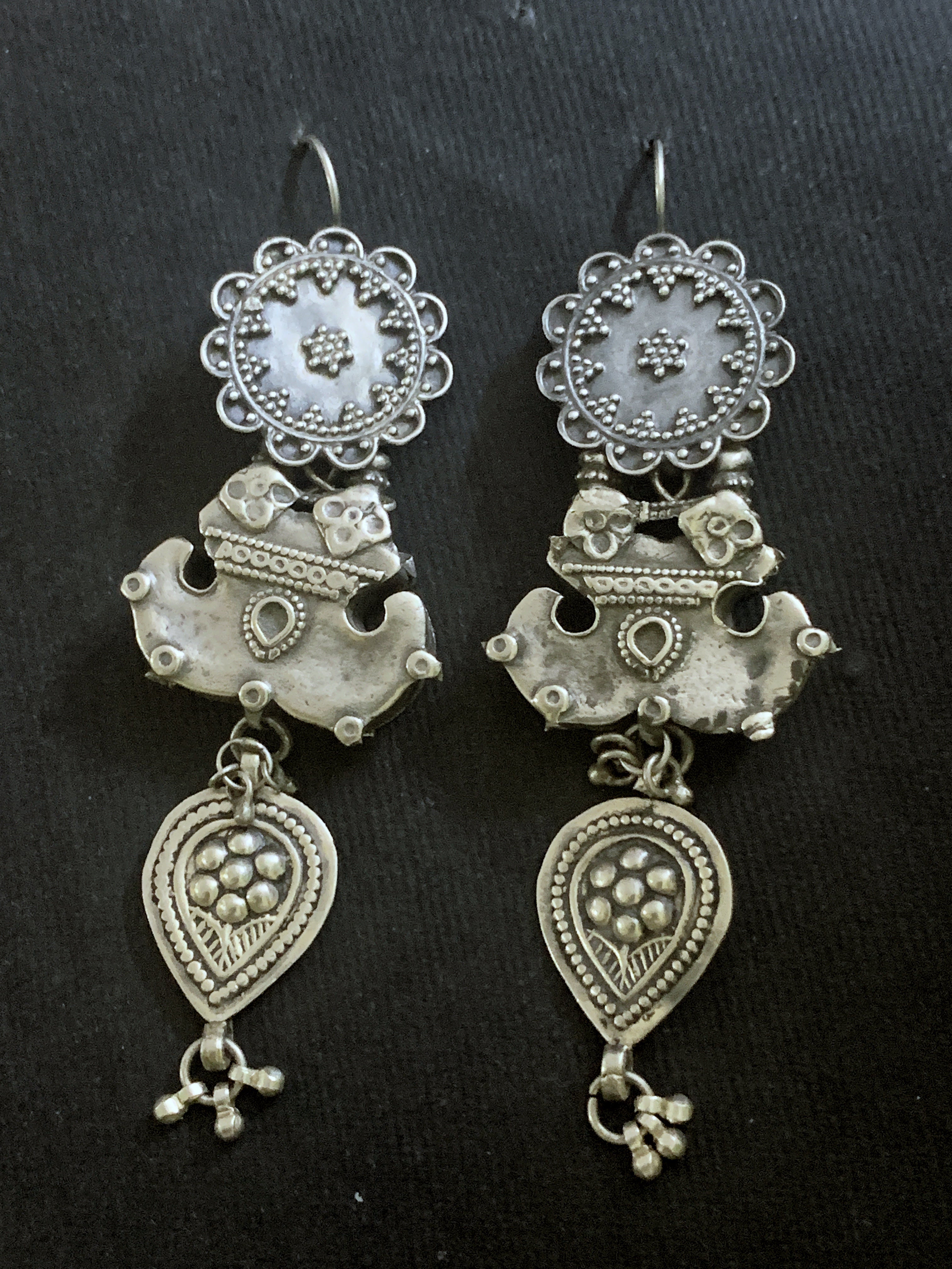 Assembled Silver Earrings