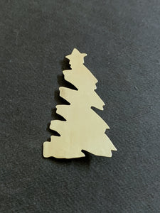Silver Pine Tree Brooch