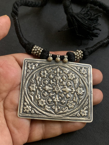 Square Repoussé Pendant