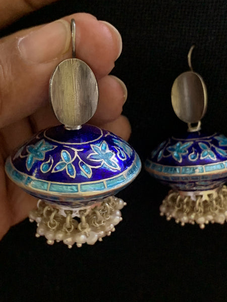 Blue Dome Jhumka