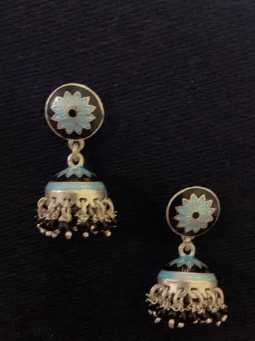 Blue Black Small Jhumka