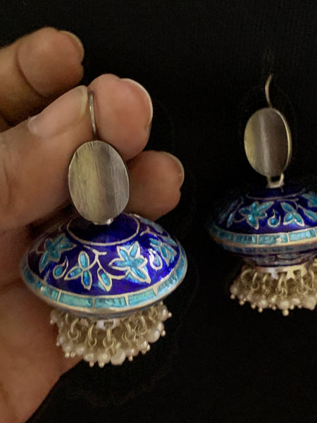 Blue Dome Jhumka