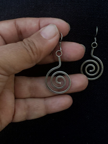 Silver Spiral earrings