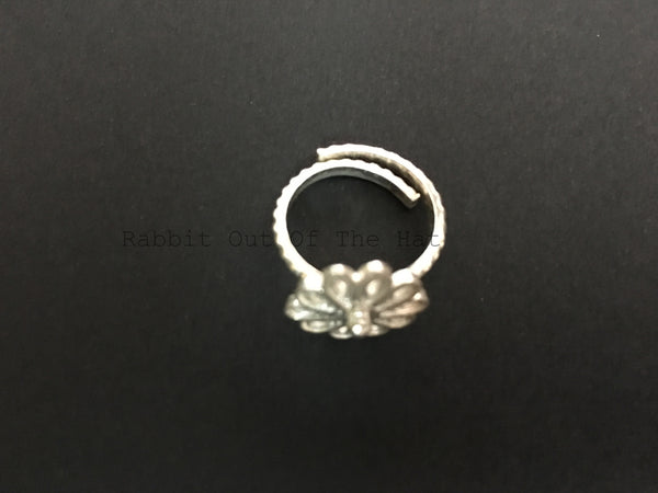Silver Flower toe ring