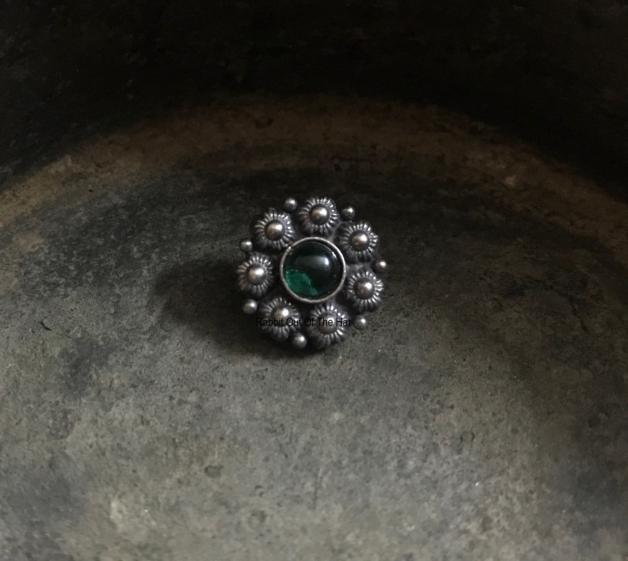 Ornate Silver Nose Pin -32