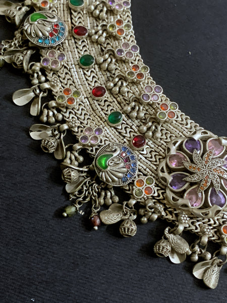 Statement Silver Collar Necklace