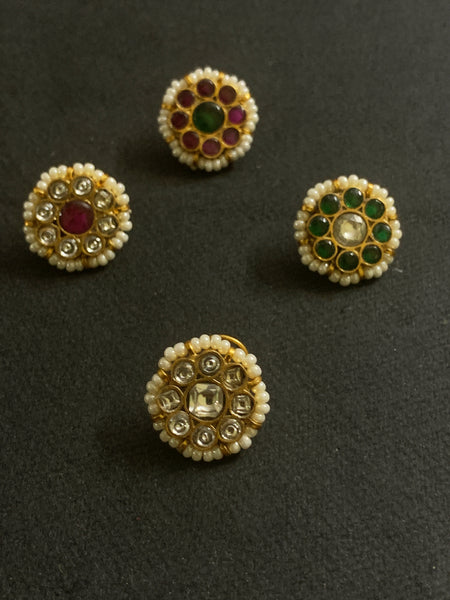 Flower Kundan Nosepin