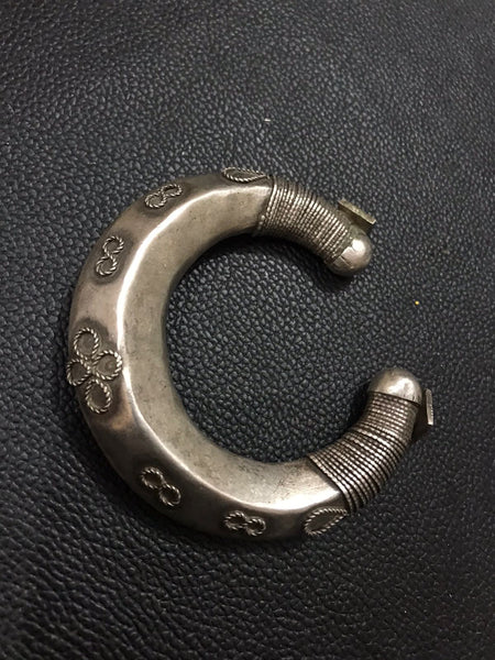 Silver Vintage Crescent Kada