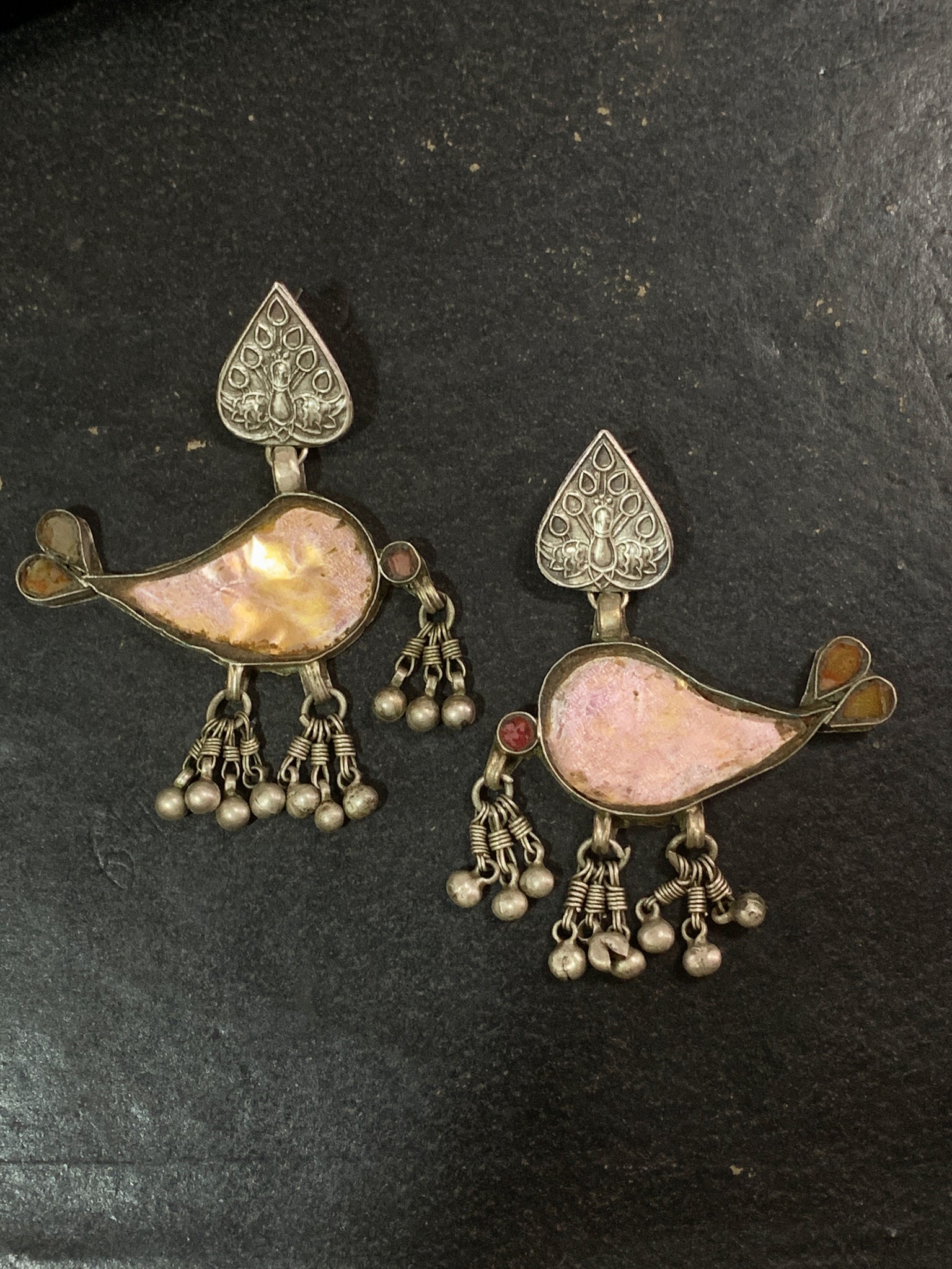 Vintage Glass Bird Earrings