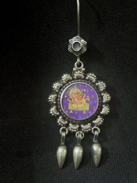 Painted Silver Danglers