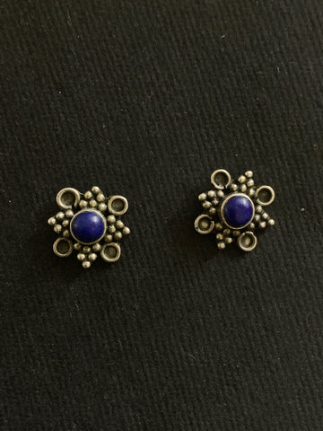 Silver Lapis Stud