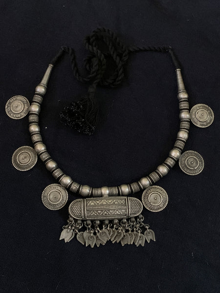 Silver Necklace With Box Pendant