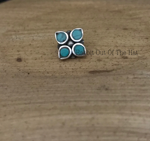 4 Stone Turquoise Nosepin