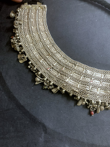 Statement Silver Collar Necklace