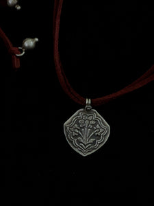 Silver Stamped Small Pendant