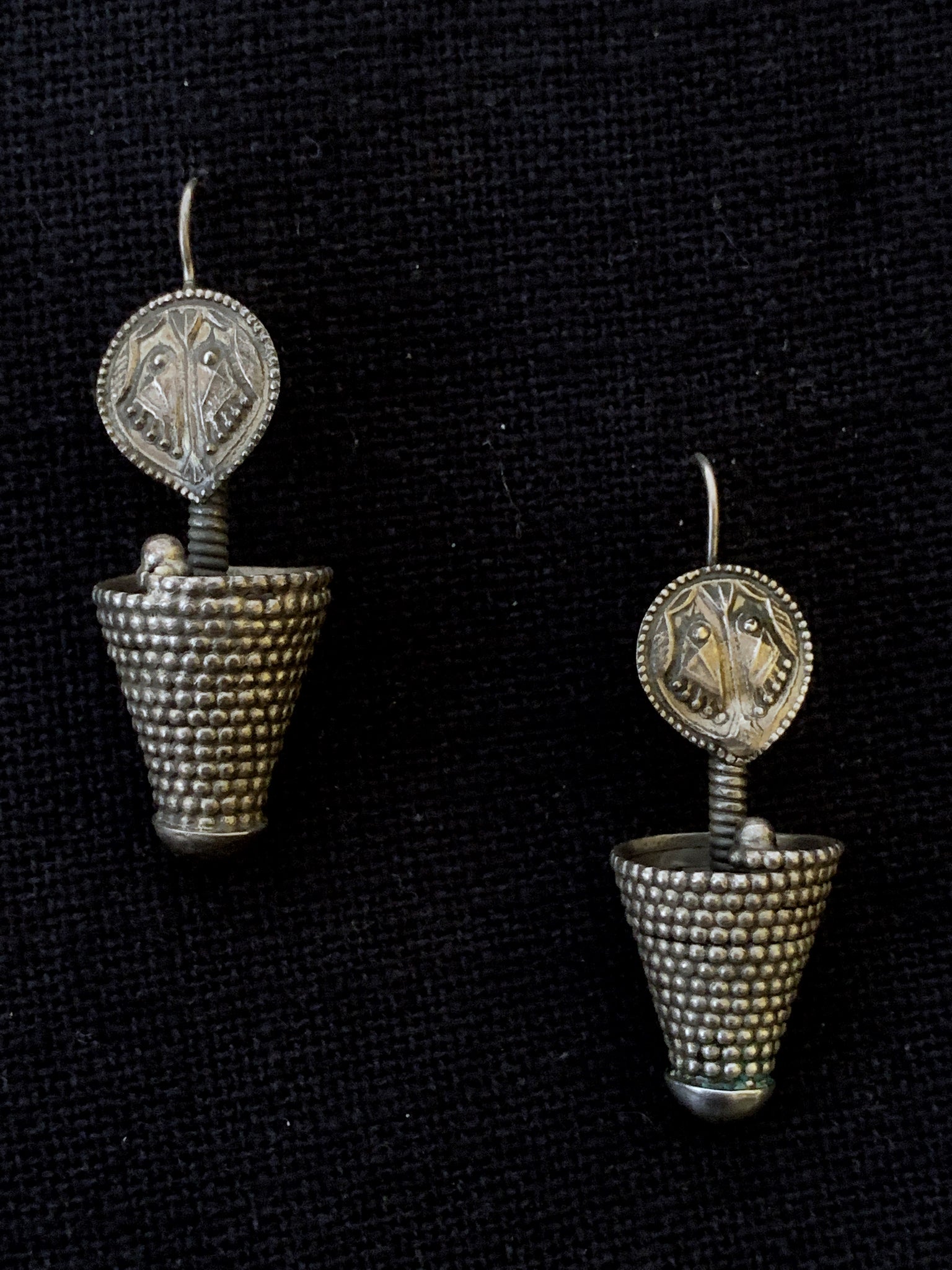 Silver Cone Earrings