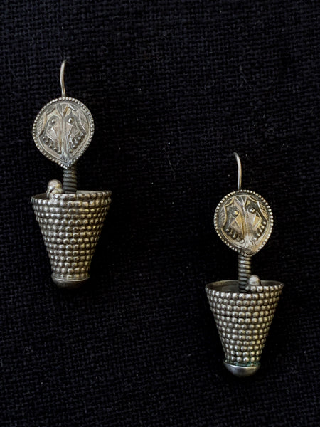 Silver Cone Earrings