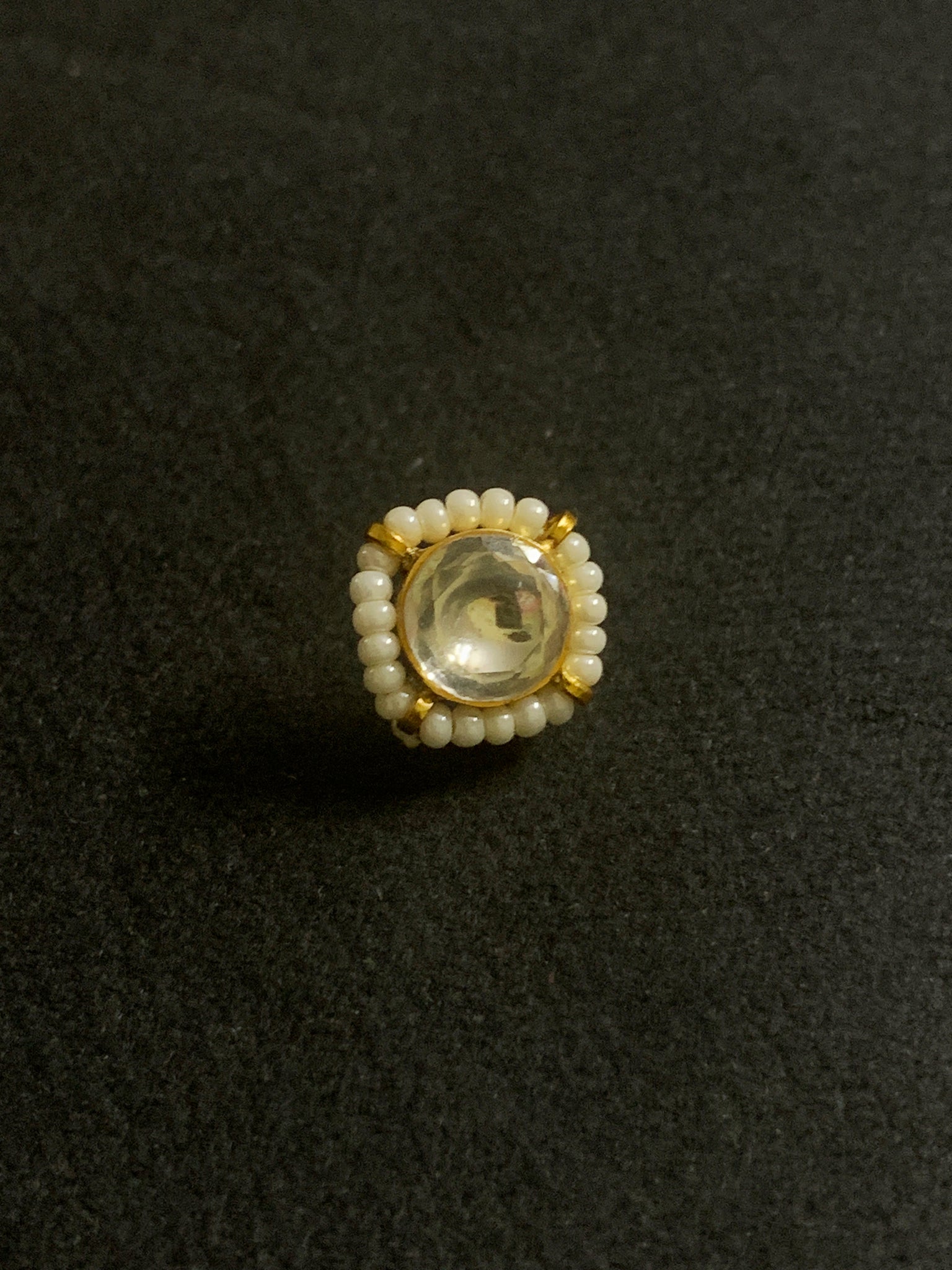 Small Round Kundan Nosepin