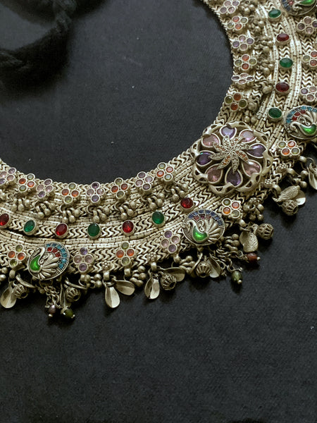 Statement Silver Collar Necklace