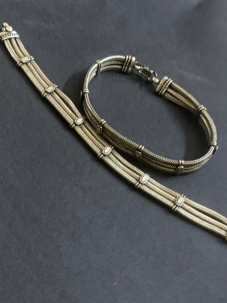 Three Line Silver Anklet