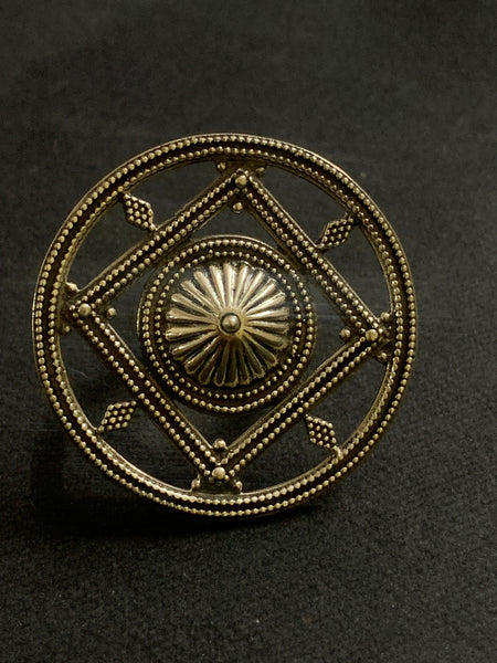 Silver Geometric Finger Ring