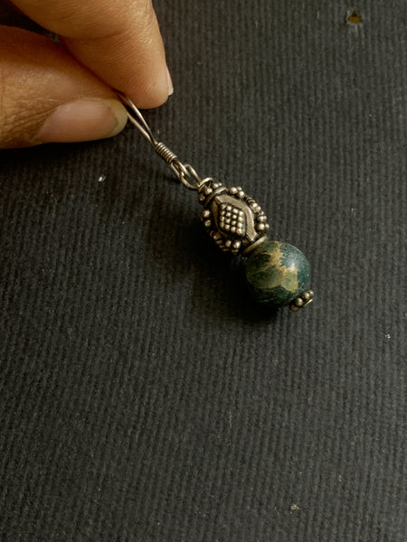 Silver Beaded Earrings