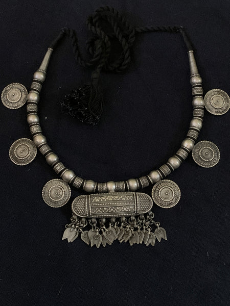 Silver Necklace With Box Pendant