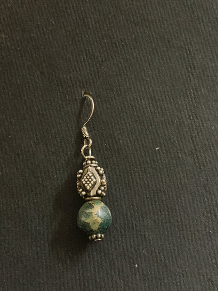 Silver Beaded Earrings