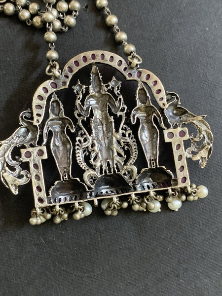 Silver Vishnu Pendant Necklace