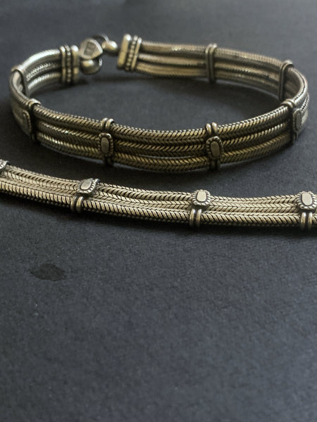 Three Line Silver Anklet
