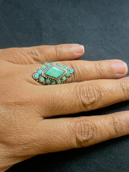 Silver Turquoise Finger Ring
